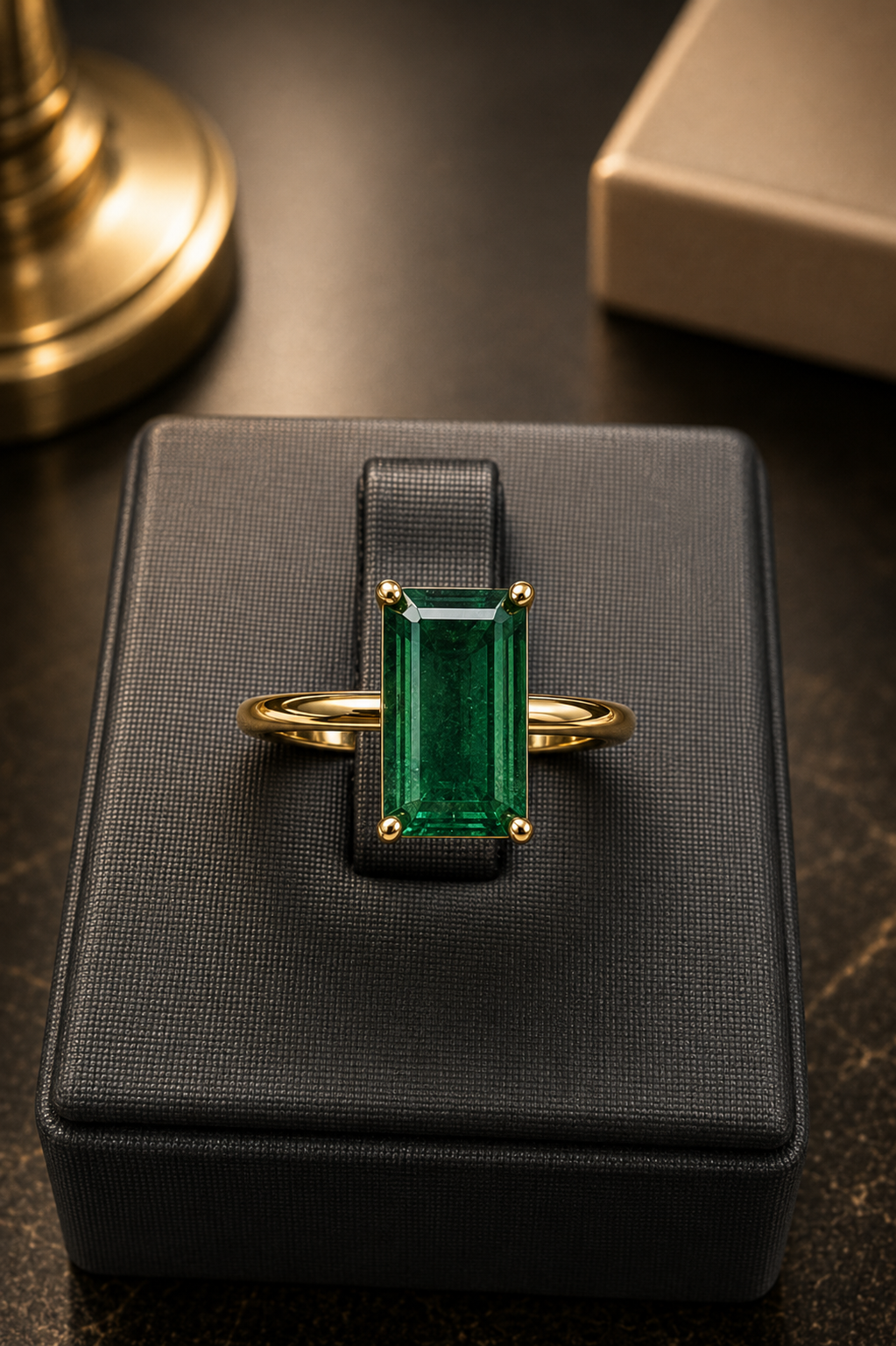 Natural Emerald, 3.20 CT, 14 KT Gold - Cassuto & Veronese