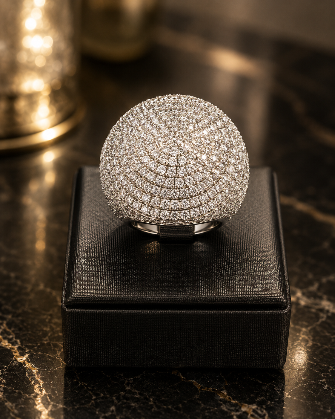 Natural Diamonds, Italian Pave Cut Natural Diamonds, 8.22 CT, Set in 18 KT Whie Gold - Cassuto & Veronese