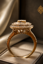 Baguette Round Diamond, 2.15 CT, Set in 14 KT Yellow Gold - Cassuto & Veronese